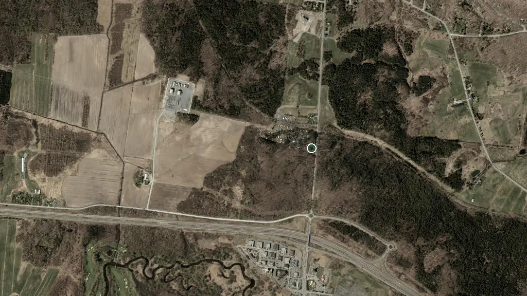 Aerial view of Camping Vélo Bromont and surroundings