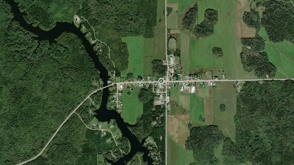 Aerial view of Prêts à Camper Gaboury and surroundings