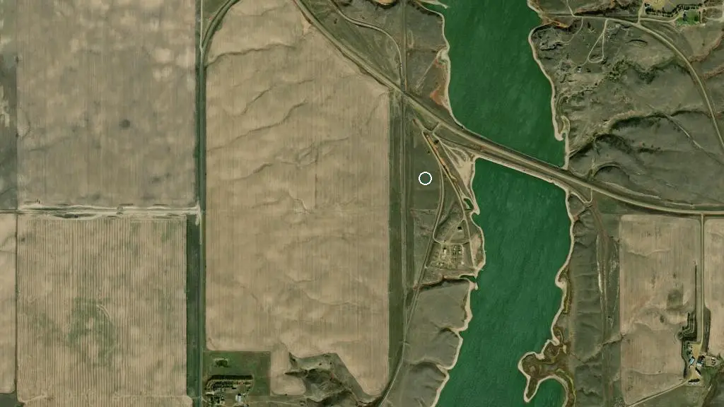 Aerial view of Poplar River and surroundings