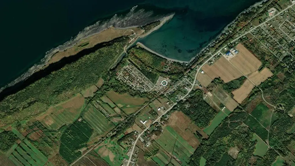 Aerial view of Camping Lavoie and surroundings