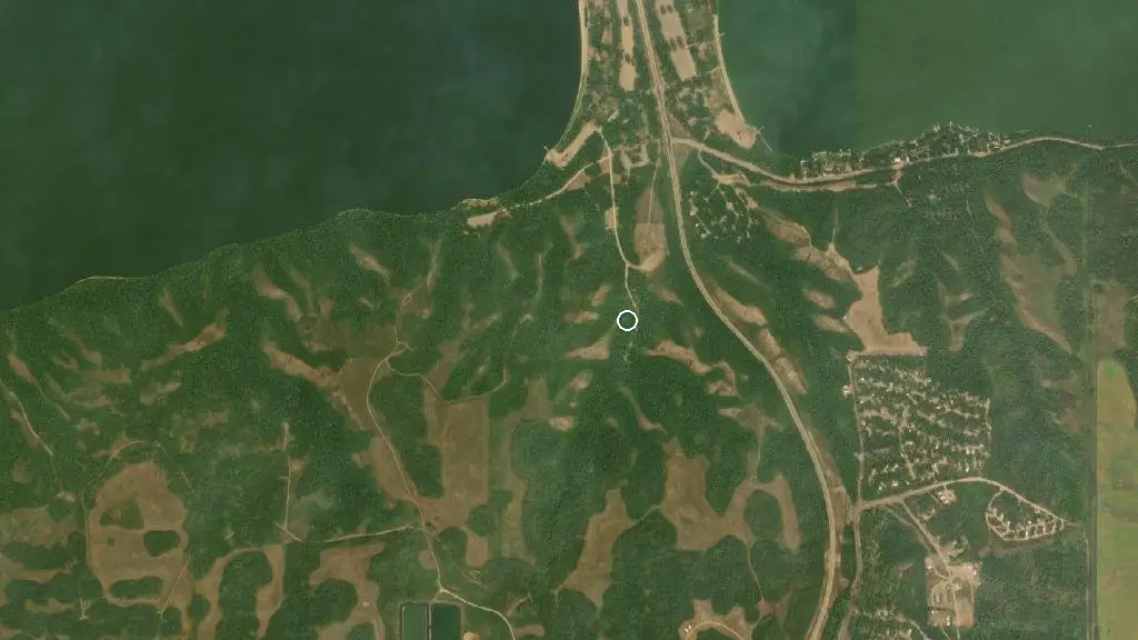 Aerial view of Hidden coulee and surroundings