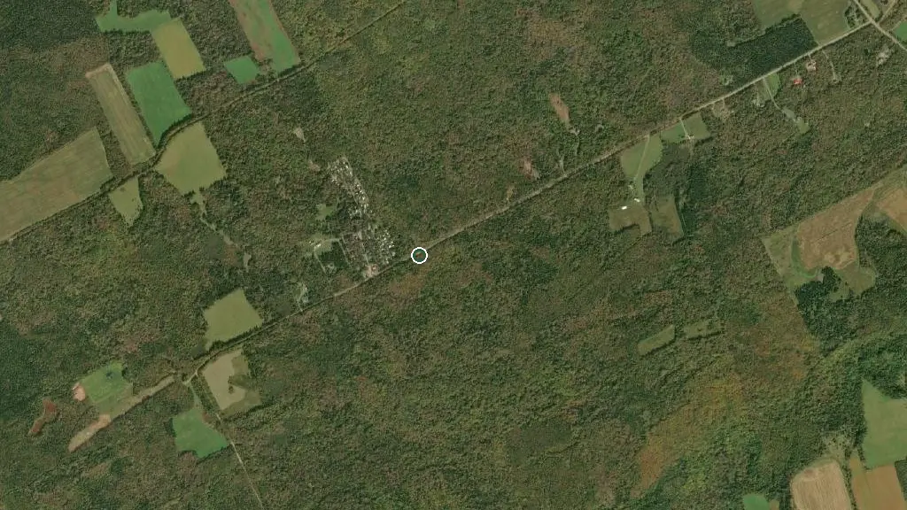 Aerial view of Forevergreen Country Campground and surroundings