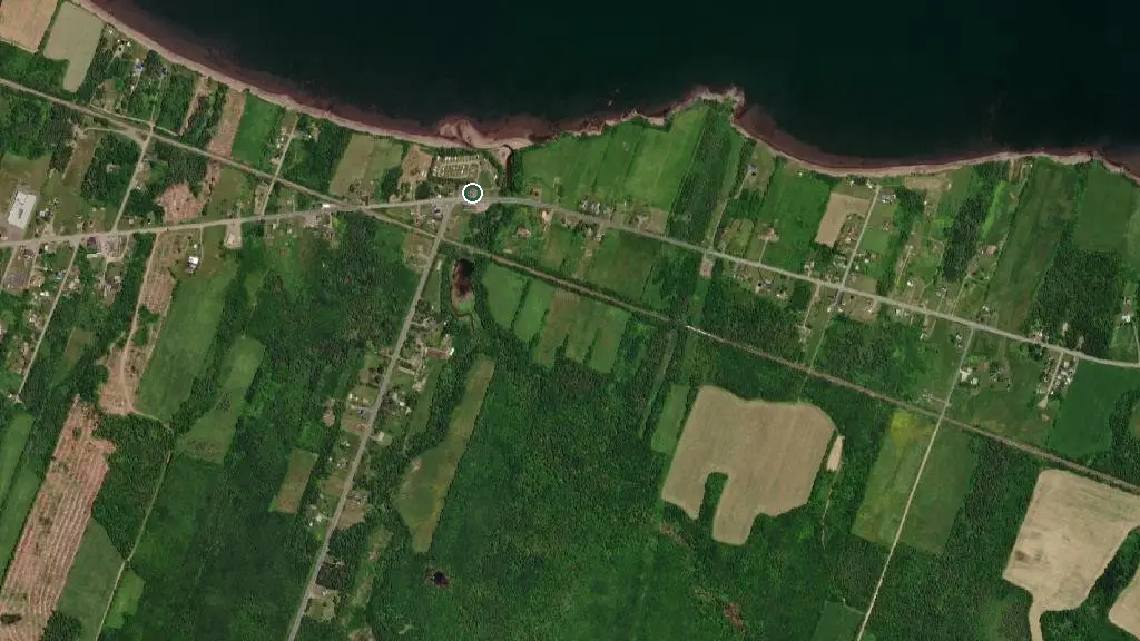 Aerial view of Jacquet River Park and surroundings