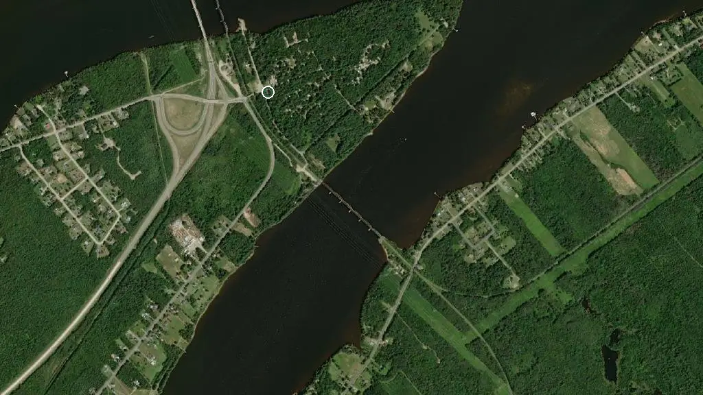 Aerial view of Enclosure Campground and surroundings