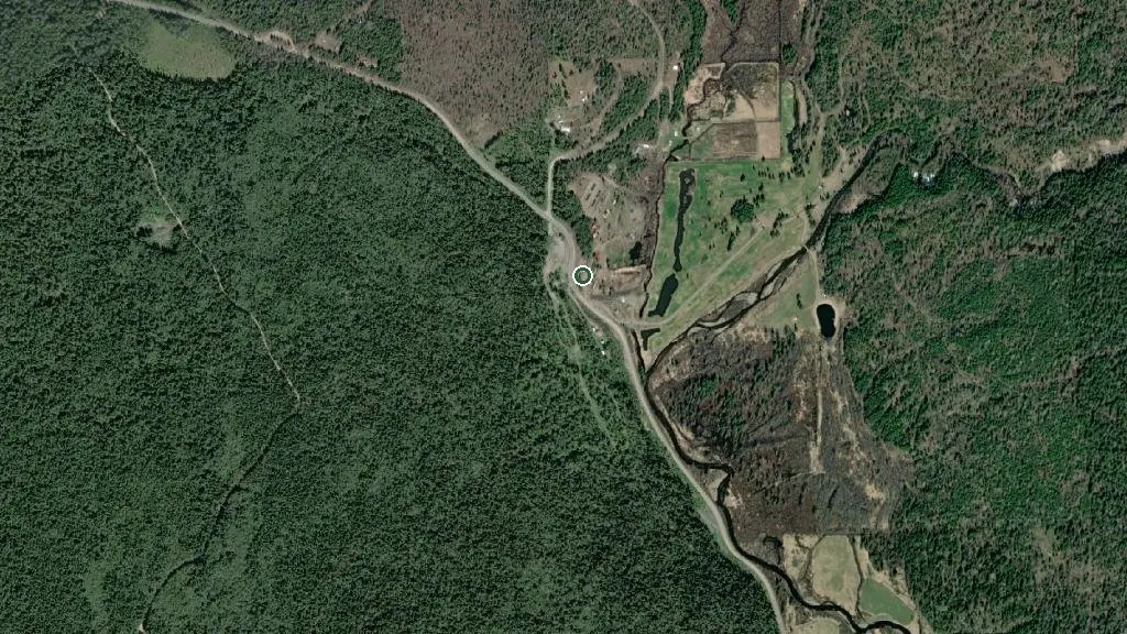 Aerial view of Helmckcen Falls Lodge and surroundings