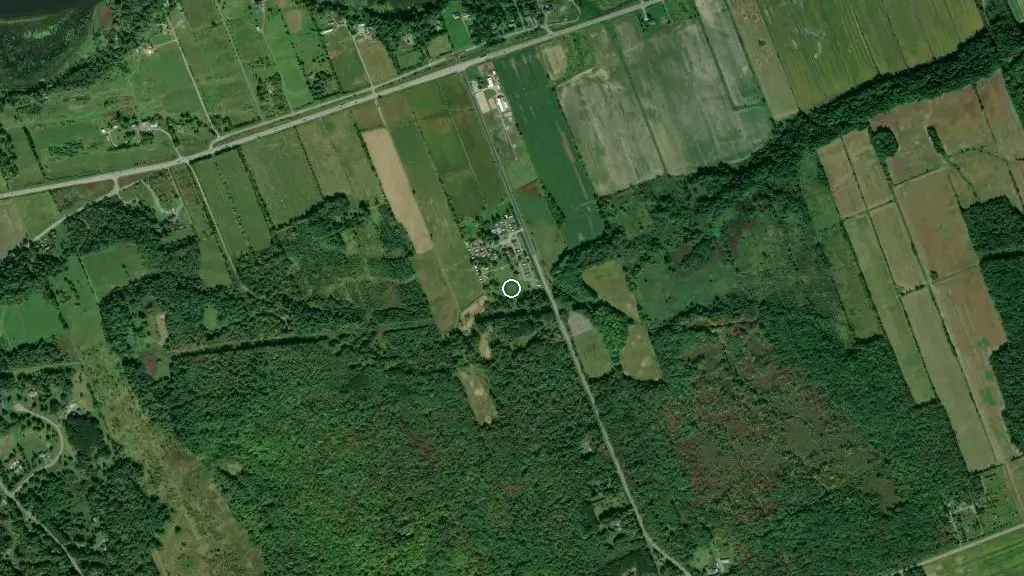 Aerial view of Recreationland Tent & Trailer Park and surroundings