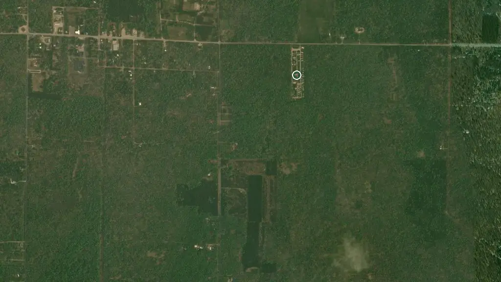 Aerial view of Irons RV Park and Campground and surroundings
