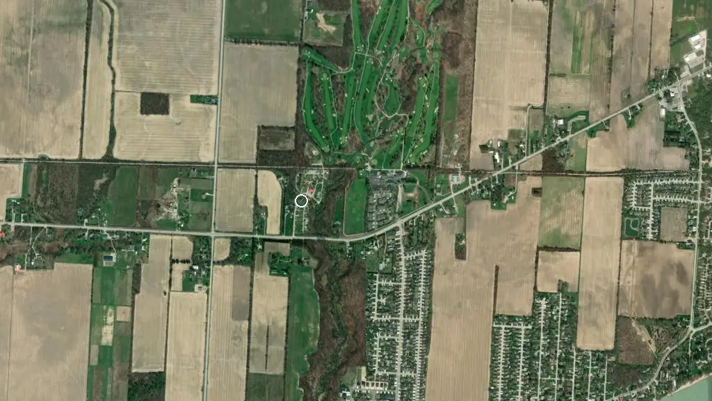 Aerial view of Pleasant Valley Camp & Trailer Park and surroundings