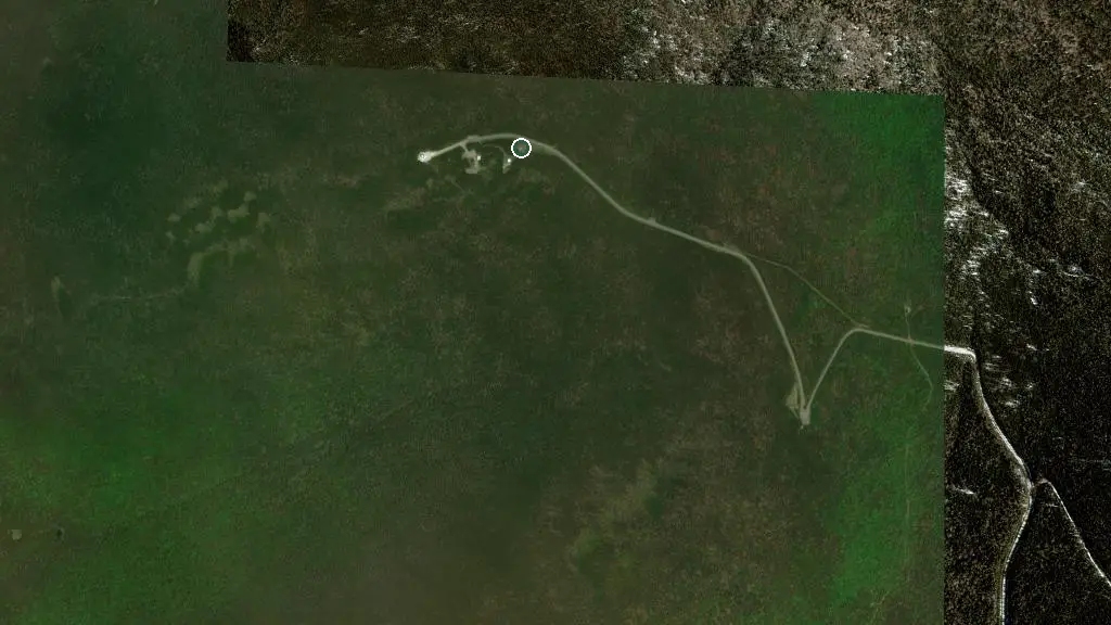 Aerial view of Refuge La Voie-Lactée and surroundings