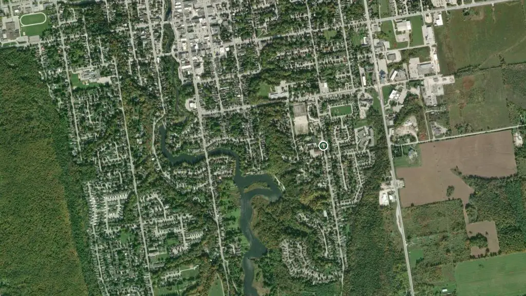 Aerial view of Sunny Valley Park and surroundings