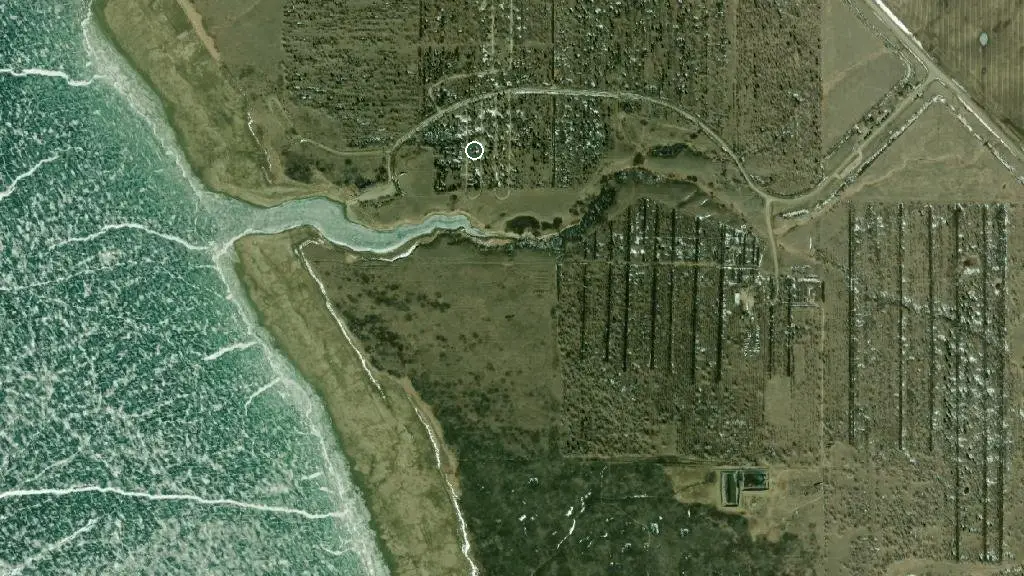 Aerial view of Shady Lane Campground and surroundings