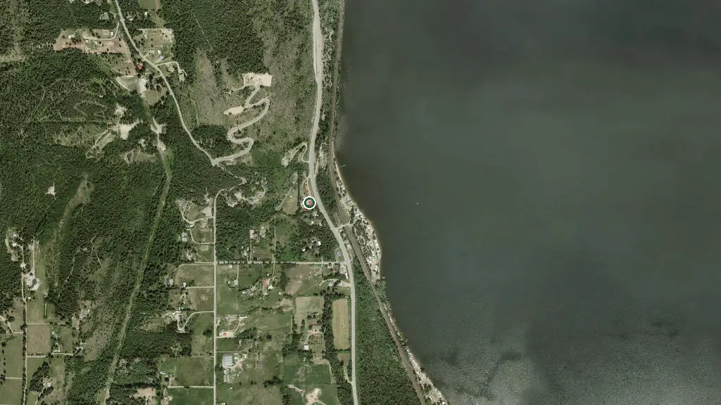 Aerial view of Viewpoint RV Park & Cottages and surroundings