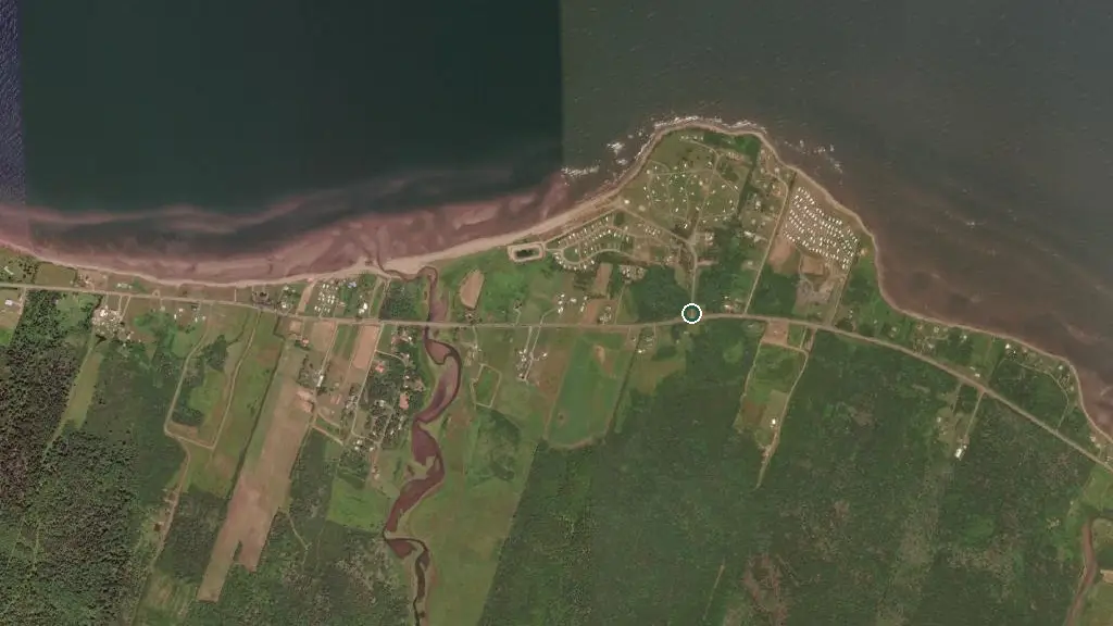 Aerial view of Murray Beach Provincial Park and surroundings