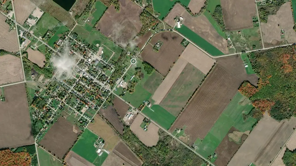 Aerial view of Ron's Campsite Inc. and surroundings