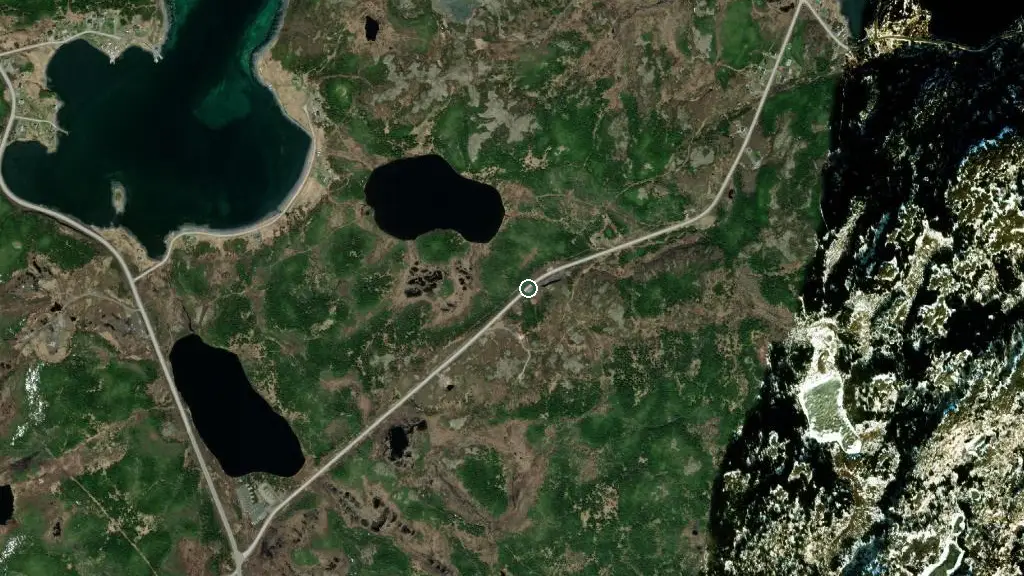 Aerial view of Viking RV Park and surroundings