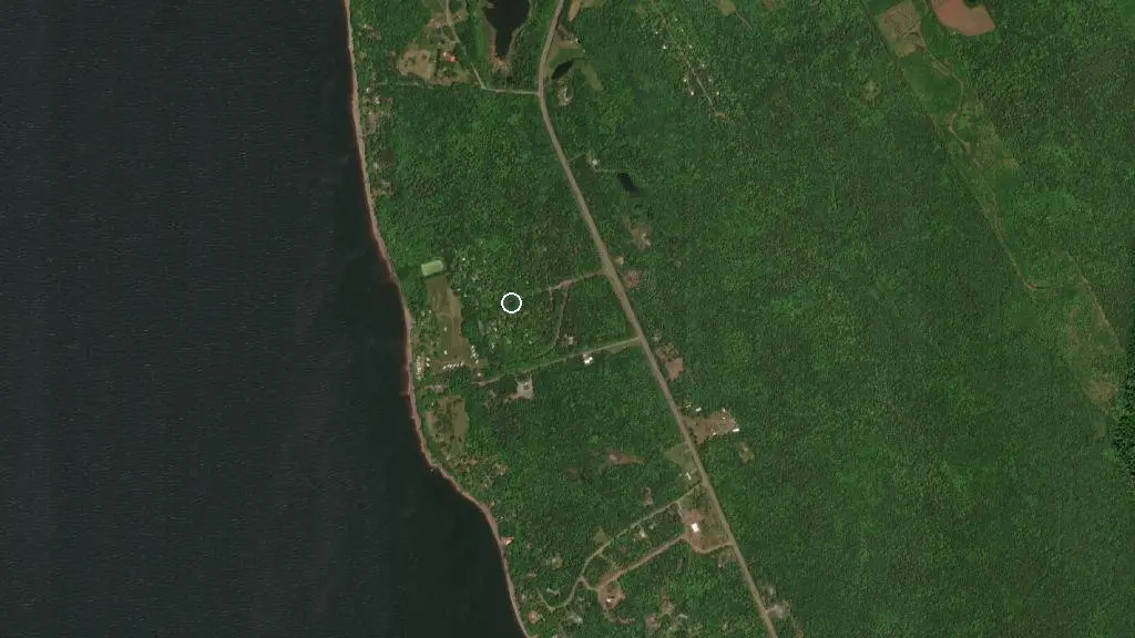 Aerial view of Lakeside Campground and surroundings