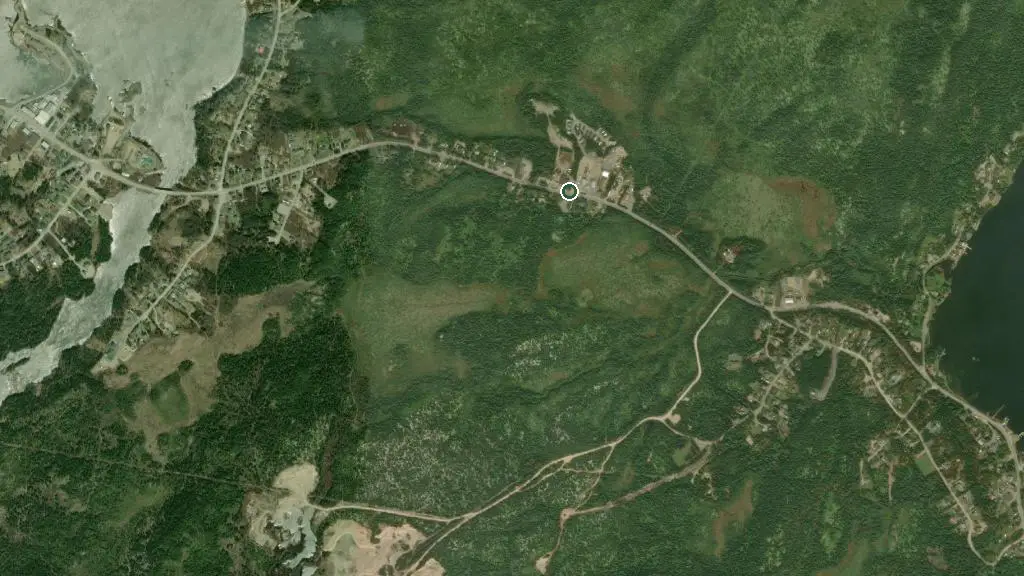 Aerial view of Crosstown Family RV Park and surroundings