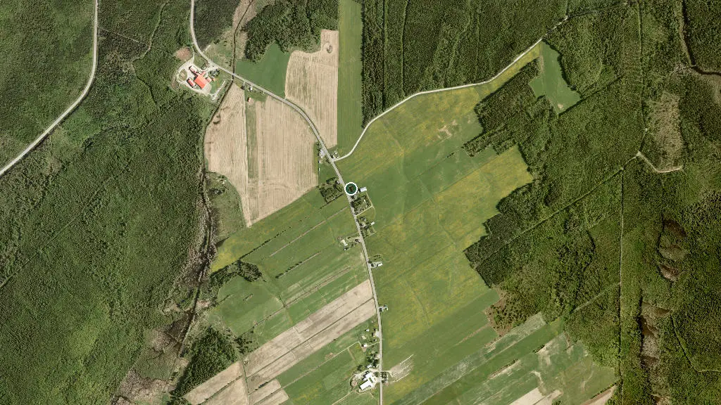 Aerial view of Des Huarts Lac Dole and surroundings