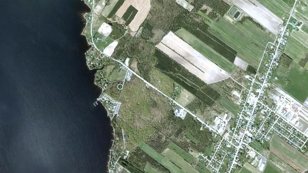 Aerial view of Parc du Grand Lac Saint-François and surroundings