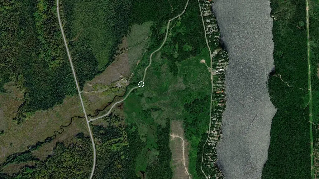 Aerial view of The Cache Camping Ground and surroundings