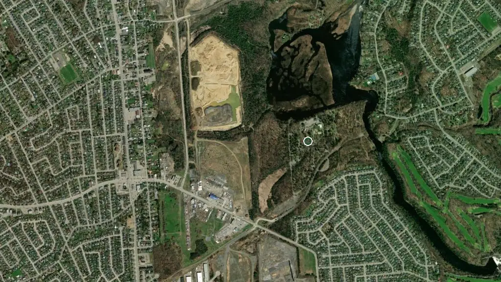 Aerial view of Centre de Plein Air De Beauport and surroundings