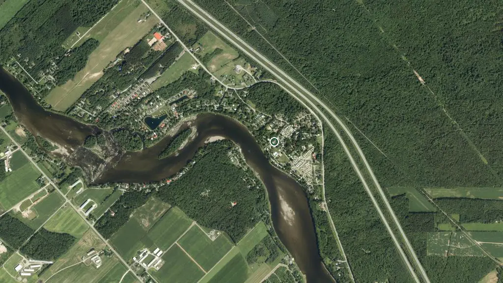 Aerial view of Camping Union - Parc de la Chaudière and surroundings