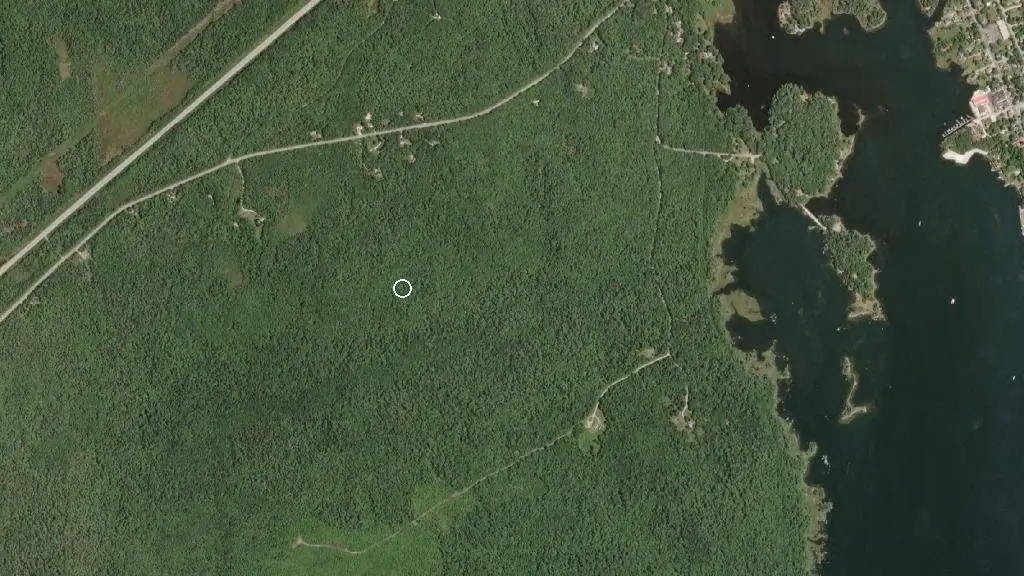 Aerial view of The Islands Provincial Park and surroundings