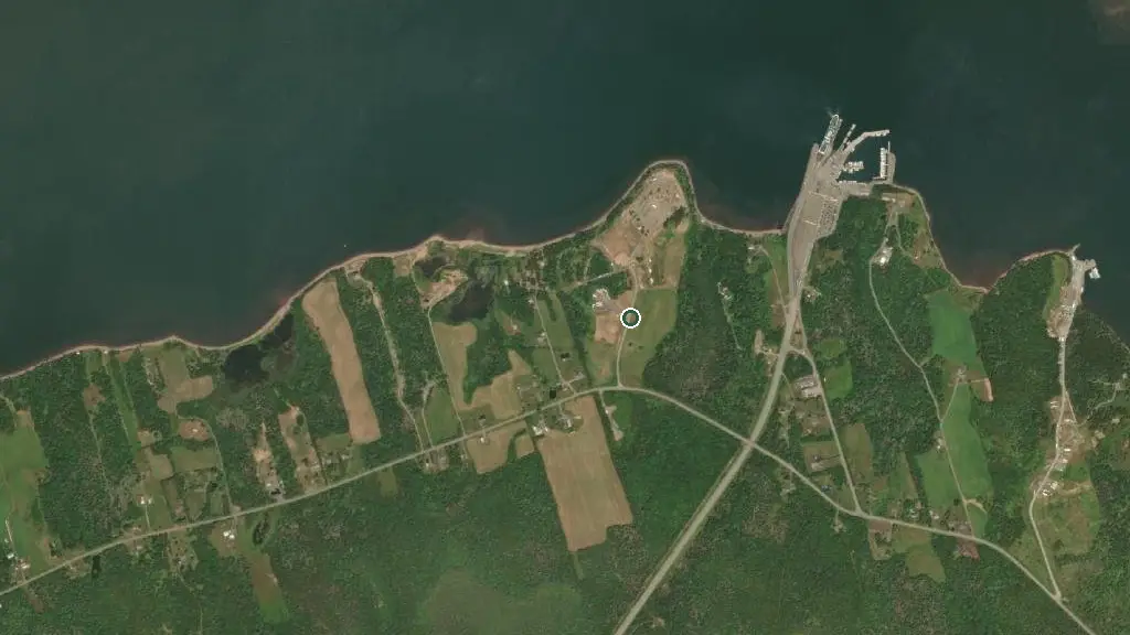 Aerial view of Harbour Nights RV Park and surroundings