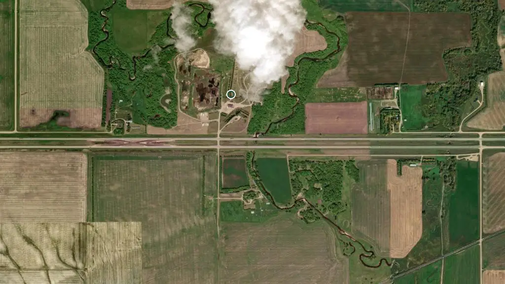 Aerial view of Silver Creek Campground and surroundings