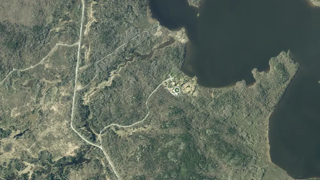 Aerial view of Centre de plein air du Lac Flavrian and surroundings