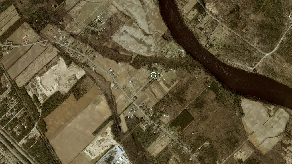 Aerial view of Camping Union - Lac St-Michel and surroundings