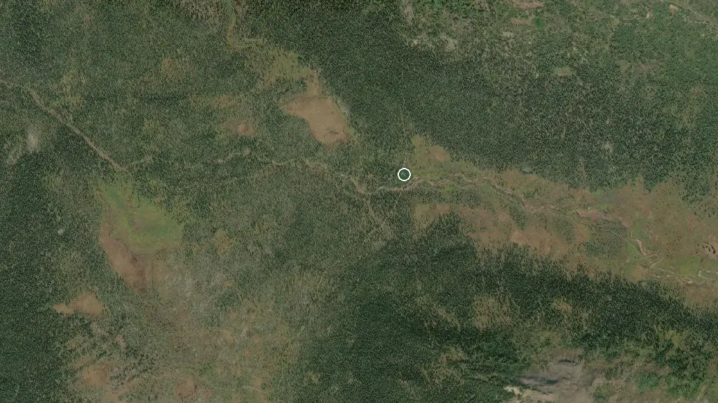 Aerial view of Maccarib Backcountry Campsite and surroundings