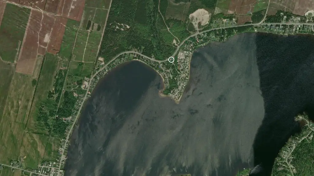 Aerial view of Camping Domaine Lemieux and surroundings