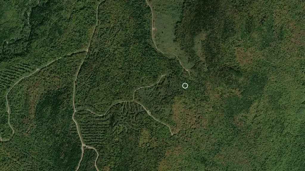 Aerial view of Refuge Anse-aux-Vaches and surroundings