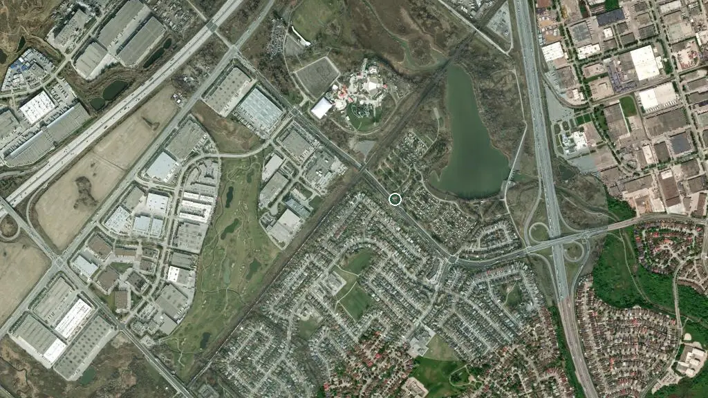 Aerial view of Indian Line Campground and surroundings