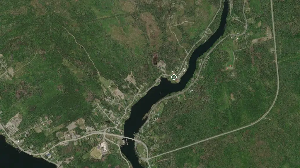 Aerial view of East River Lodge Campground & Trailer Park and surroundings