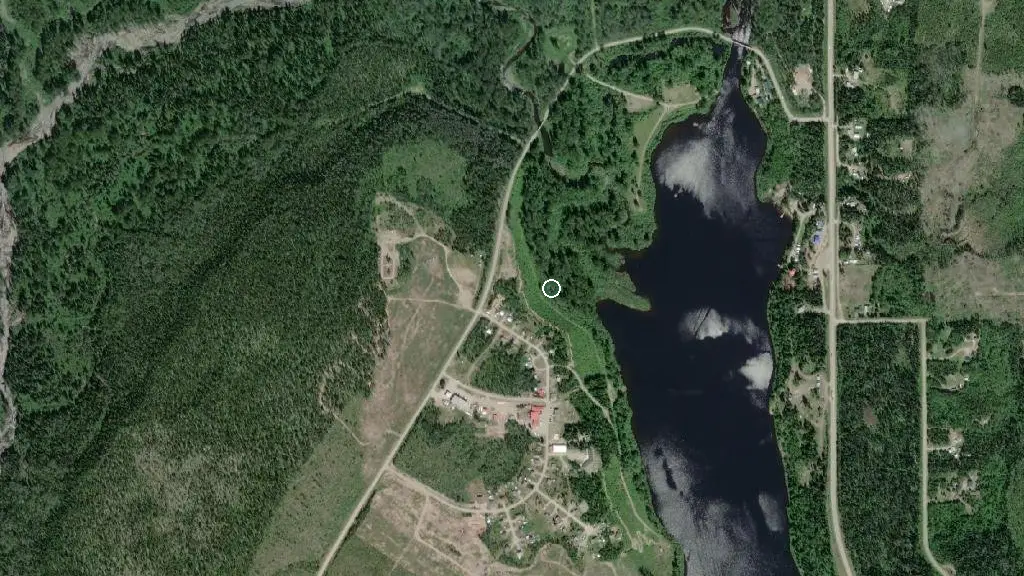 Aerial view of Whiskers Bay and surroundings