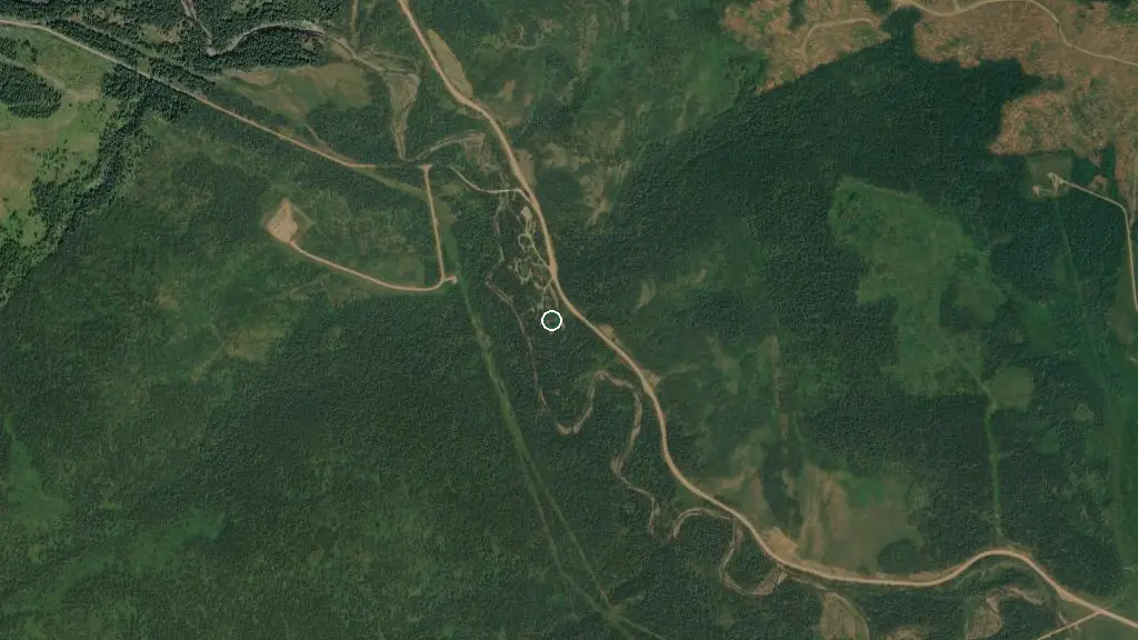 Aerial view of Mesa Butte Provincial Recreation Area and surroundings