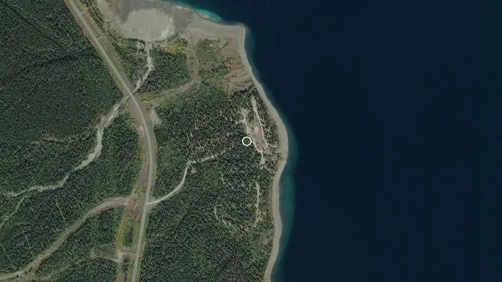 Aerial view of Congdon Creek Campground and surroundings