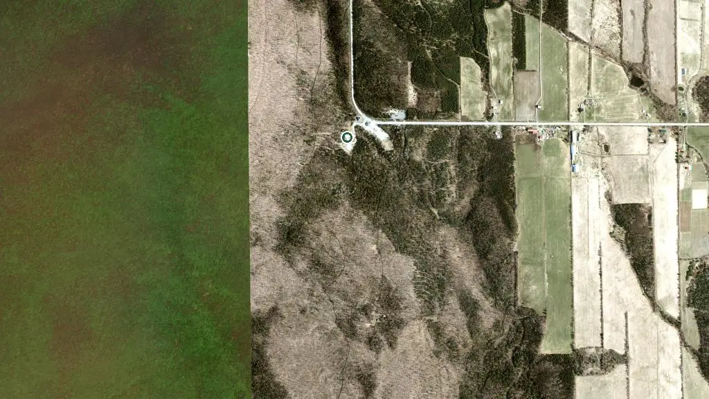 Aerial view of Camping Parc du Mont-Mégantic Secteur de l'Observatoire - Sépaq and surroundings