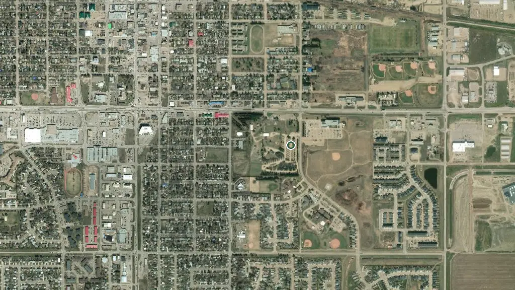 Aerial view of Weaver Park Campground and surroundings