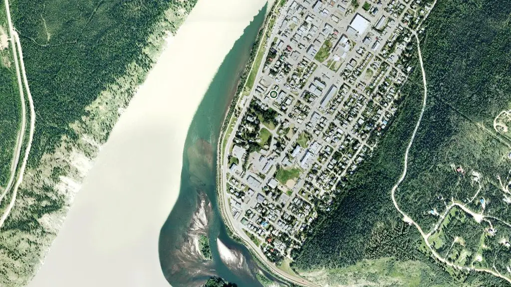 Aerial view of Bonanza Gold RV Park and surroundings