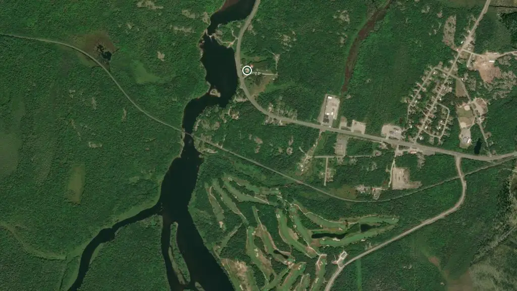 Aerial view of MacIver's Motel & Campground and surroundings