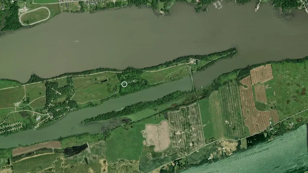 Aerial view of Yourte #3 and surroundings