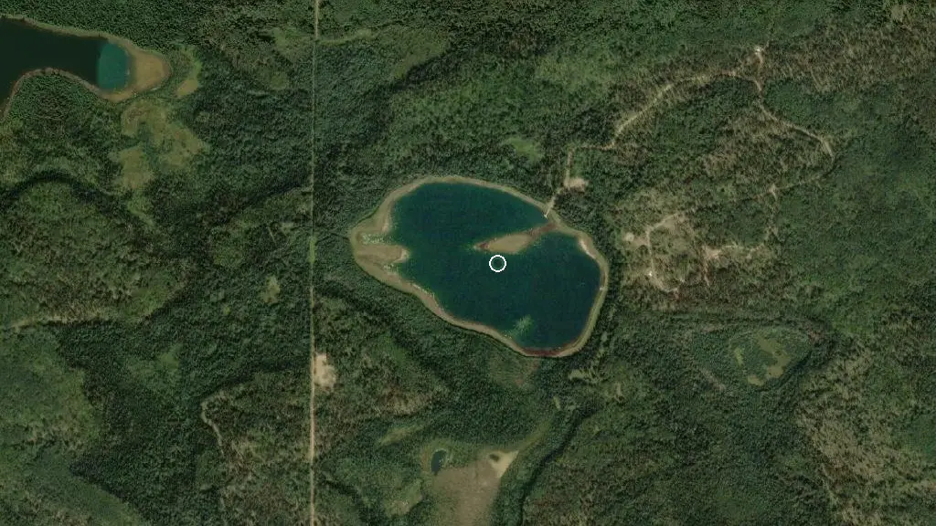 Aerial view of Machesis Lake and surroundings