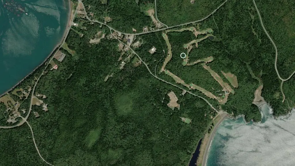 Aerial view of Herring Cove Provincial Park and surroundings