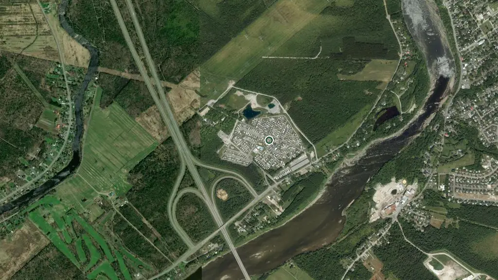 Aerial view of Boisé de la Chaudière - Condo Camping and surroundings