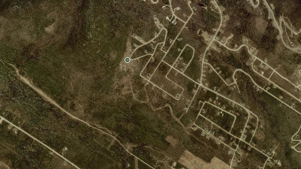 Aerial view of Dômes Charlevoix and surroundings