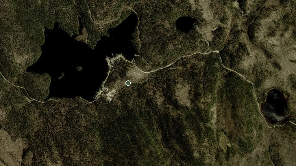 Aerial view of Refuge Bazinet and surroundings