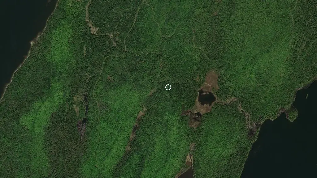 Aerial view of Refuge des Cascades Sutherland and surroundings